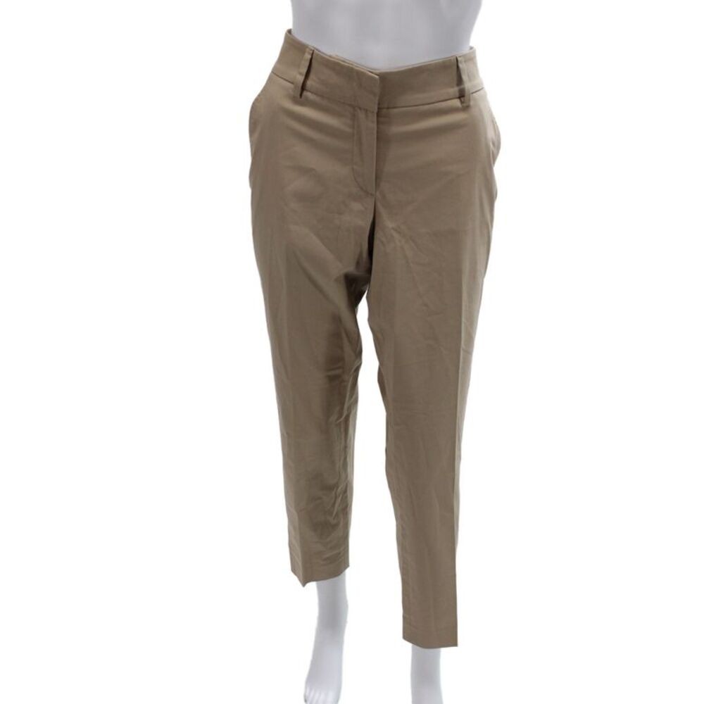 Gunex Womens Beige Chino Pants Zip 97% Cotton Inseam 29in Size 8